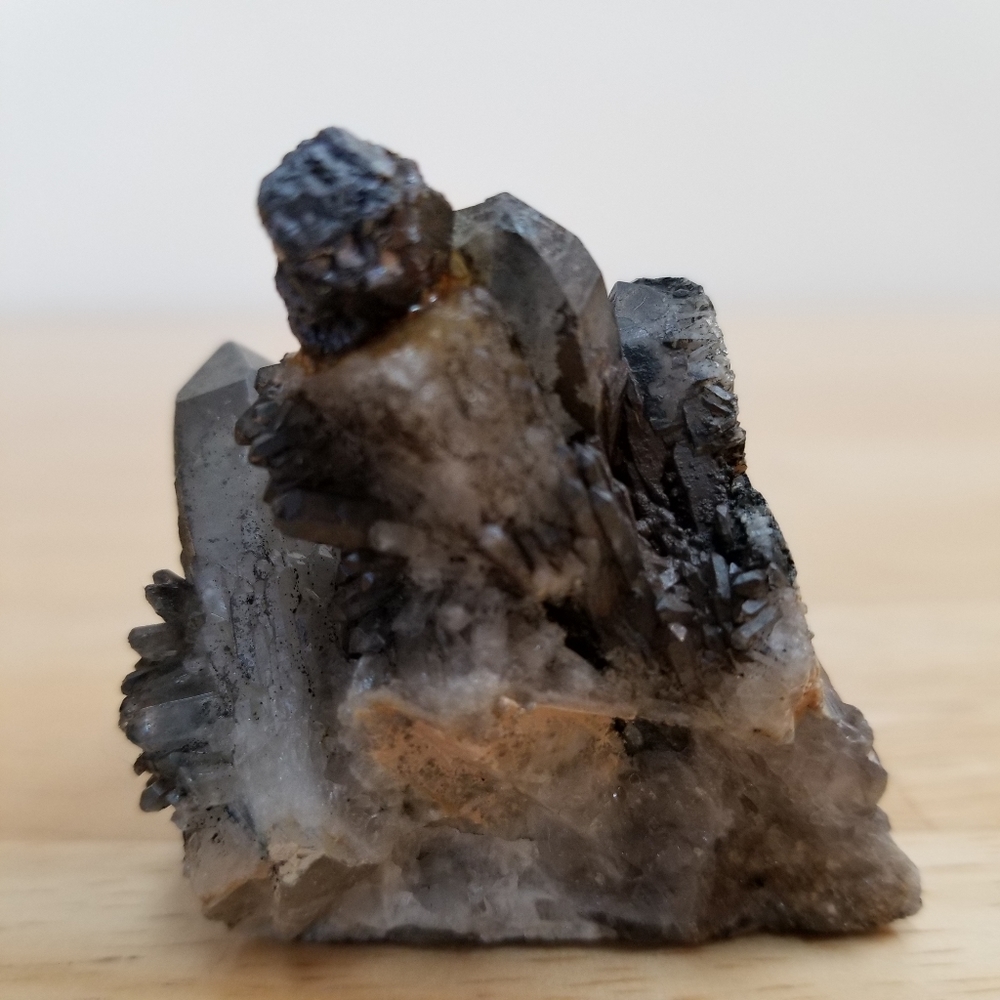 ✅Vintage Rare Collectible Real Black Crystal & Fools Gold Handmade #1131, B25 - Picture 12 of 13